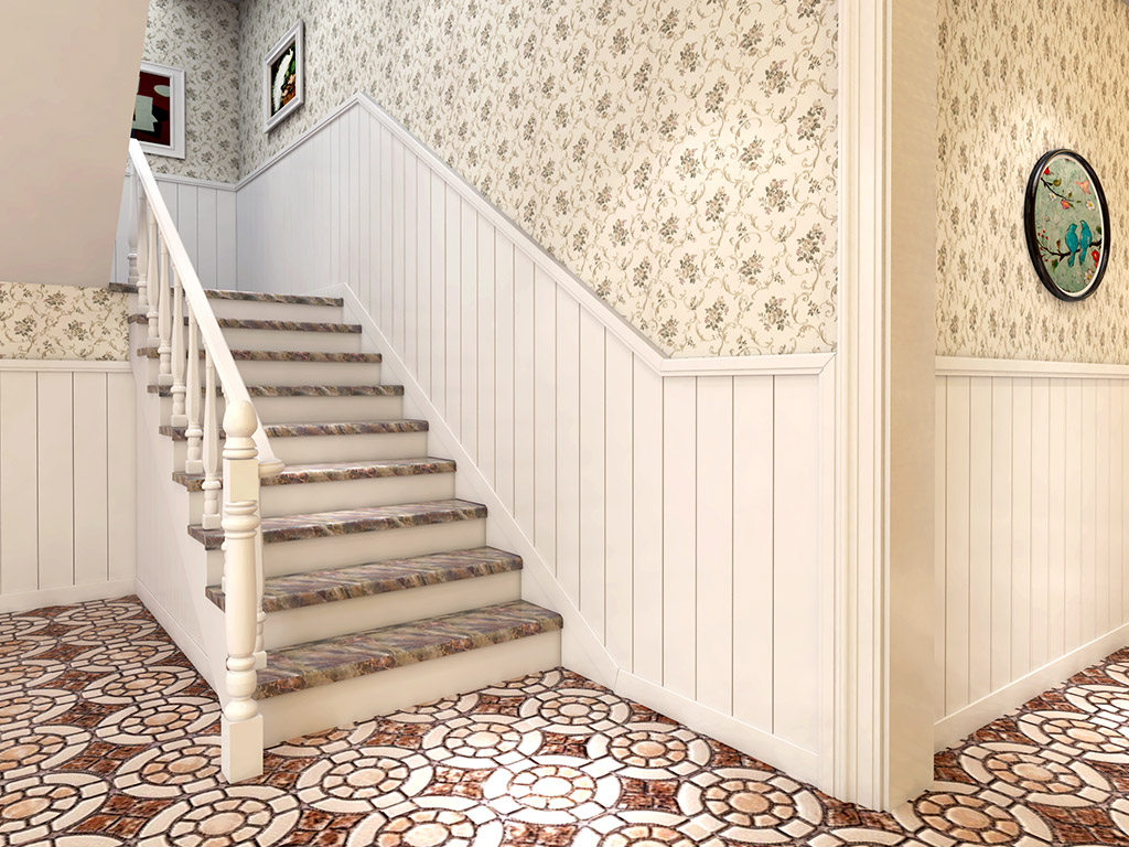 别墅楼梯墙面装饰图片 别墅楼梯设计案例